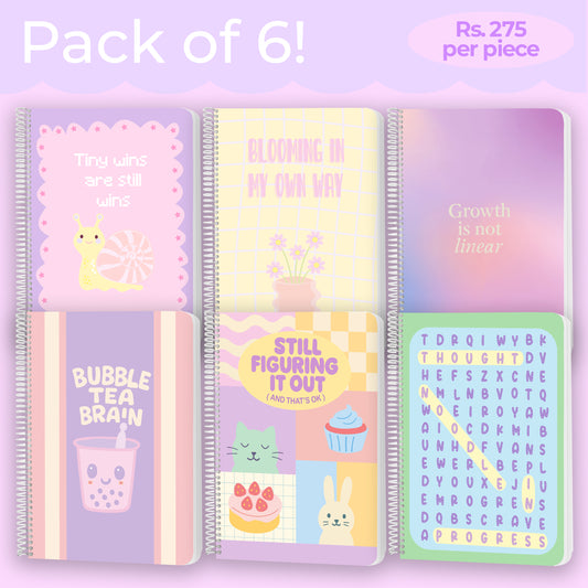 A4 spiral notebooks - Pack of 6