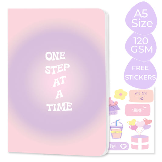 A5 Notebook "One step at a time''