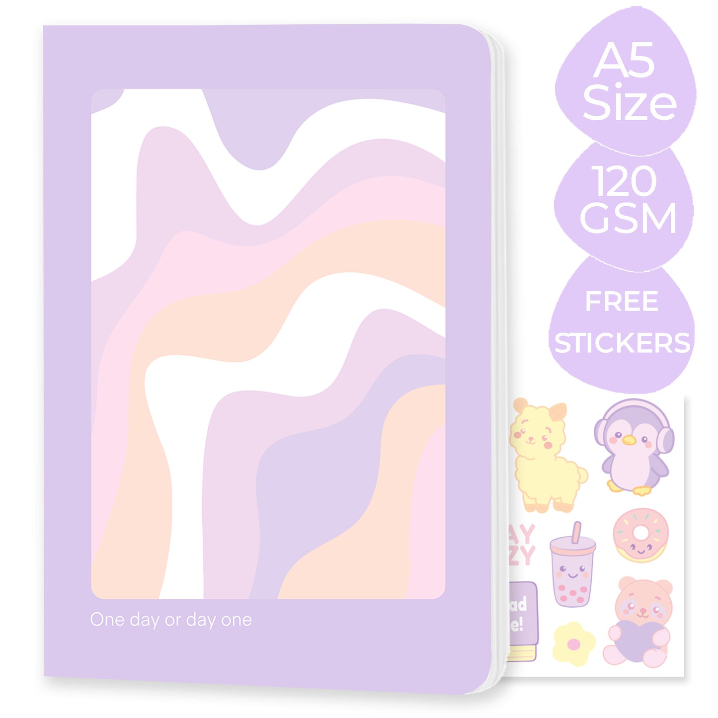 Candy Floss Gift Set: Tote Bag, Multi-purpose A5 Notebook, Pocket Notebooks, Pocket Notepad, Bookmarks, Sticker Sheet & Gift Bag