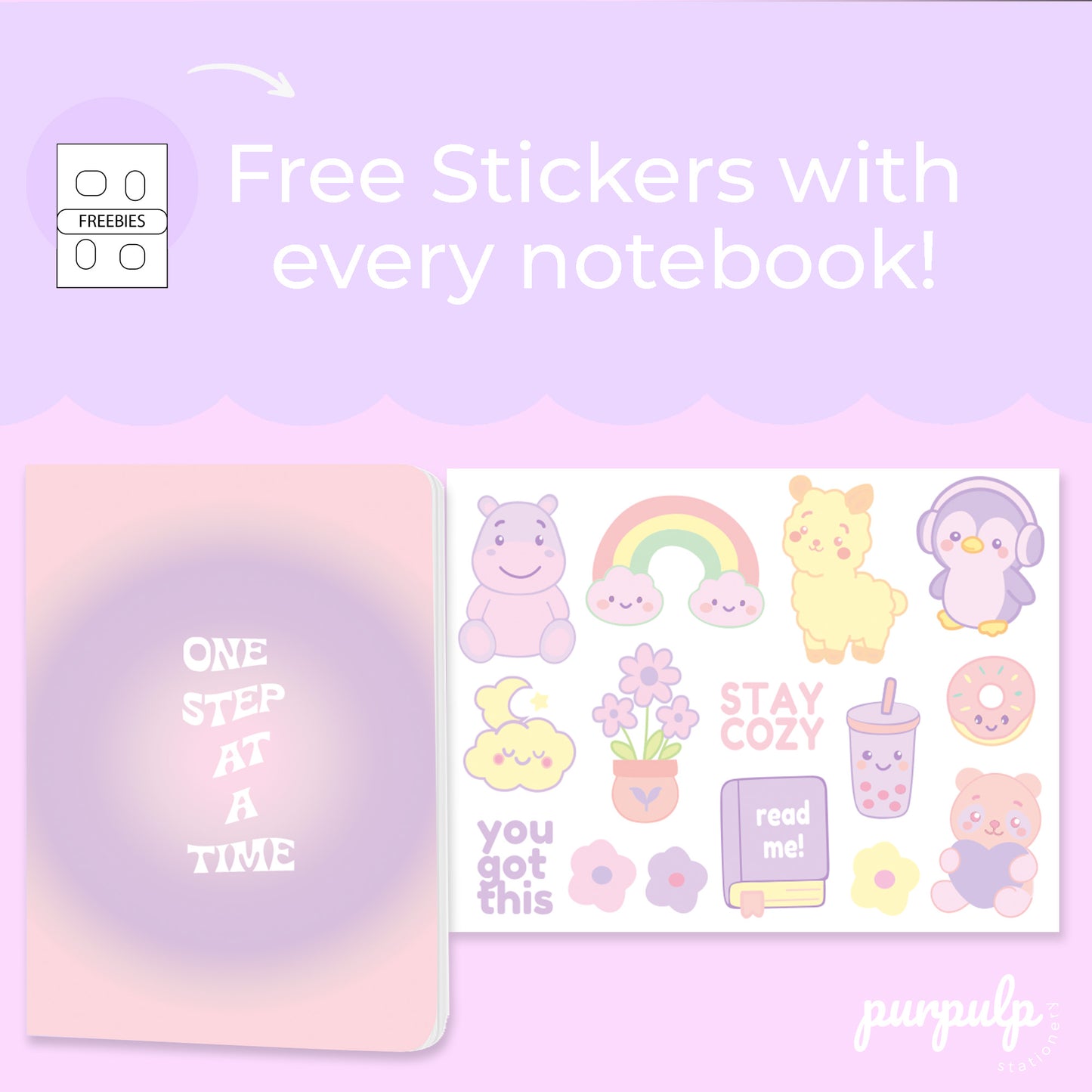 Multi-purpose A5 Notebook "One step at a time''