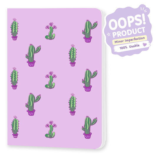 OOPS Edition: A5 Softcover Notebook "Cactus" – 160 Pages, 120 GSM Thick Paper (No Bleed-Through)