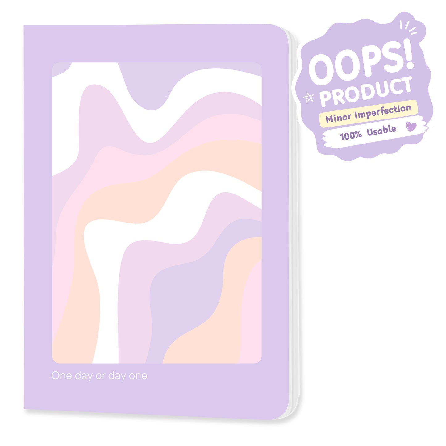 OOPS Edition: A5 Softcover Notebook "One day or Day one" – 160 Pages, 120 GSM Thick Paper (No Bleed-Through)