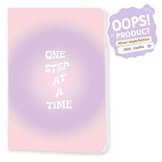 OOPS Edition: A5 Softcover Notebook "One step at a time" – 160 Pages, 120 GSM Thick Paper (No Bleed-Through)