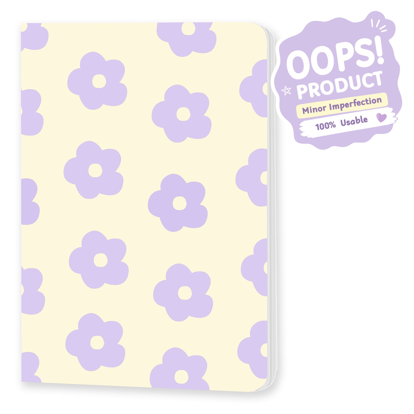 OOPS Edition: A5 Softcover Notebook "Sunny bouquet" – 160 Pages, 120 GSM Thick Paper (No Bleed-Through)