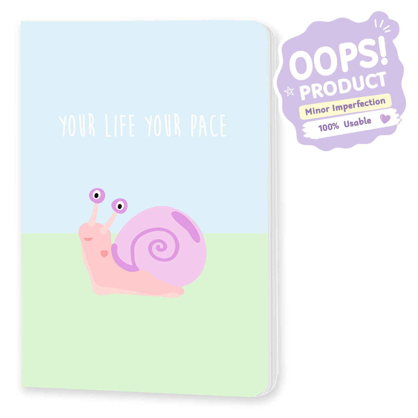 OOPS Edition: A5 Softcover Notebook "Your life your pace" – 160 Pages, 120 GSM Thick Paper (No Bleed-Through)
