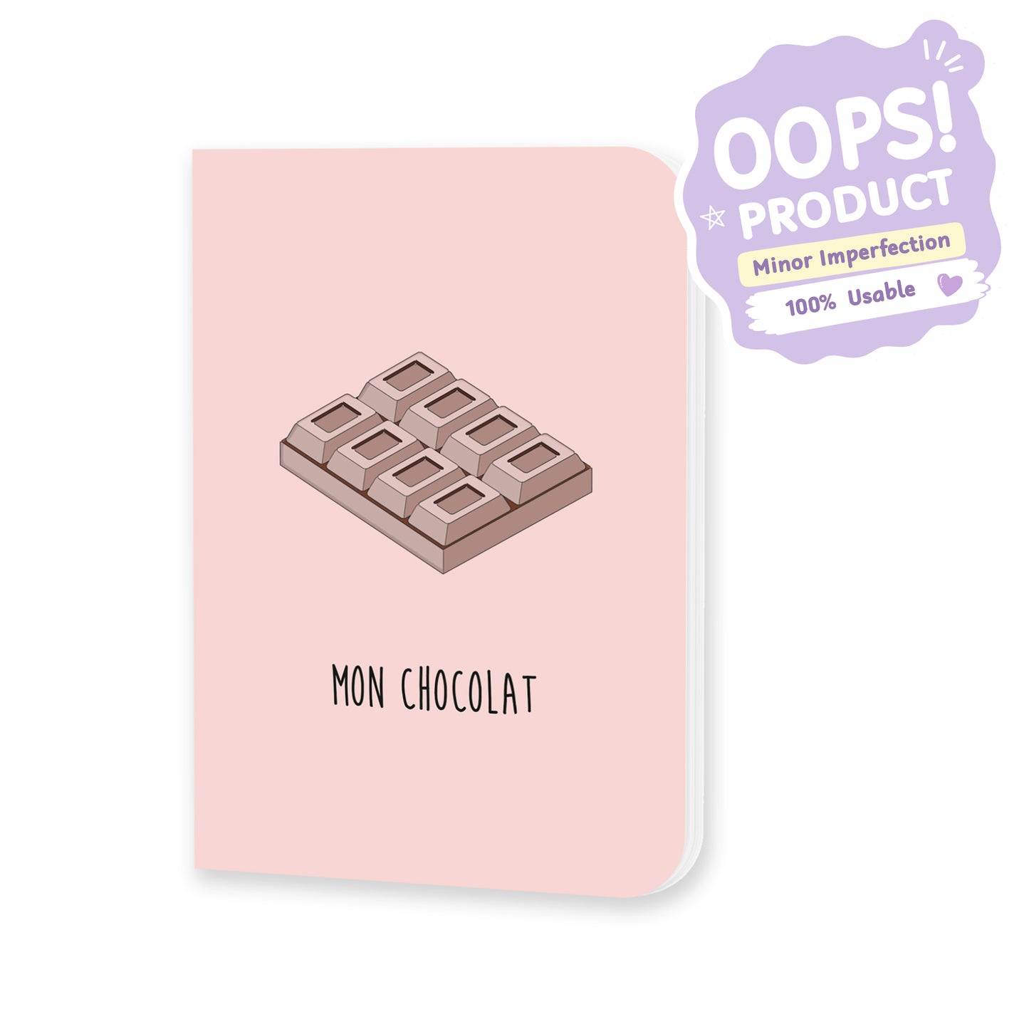 OOPS Edition: Pocket Notebook "Mon Chocolat" – 48 Pages, 90 GSM Paper, 13.8 × 10.5 cm, Softcover (Mini Notebook)