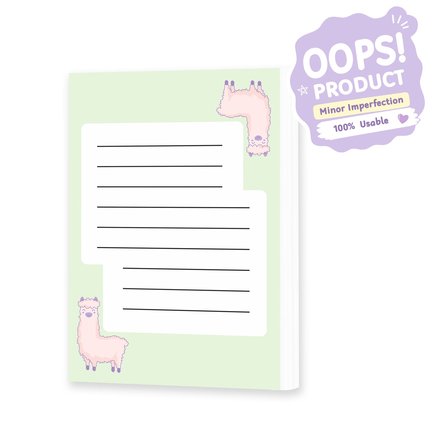 OOPS Edition: Pocket Sized To-Do Notepad (Lama- Green) – 70 Sheets, 90 GSM Paper (10.5 × 7.5 cm)