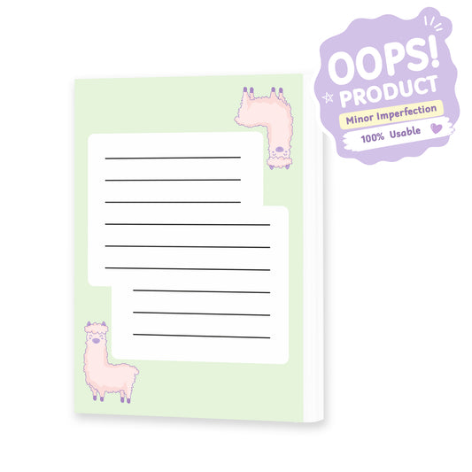 OOPS Edition: Pocket Sized To-Do Notepad (Lama- Green) – 70 Sheets, 90 GSM Paper (10.5 × 7.5 cm)