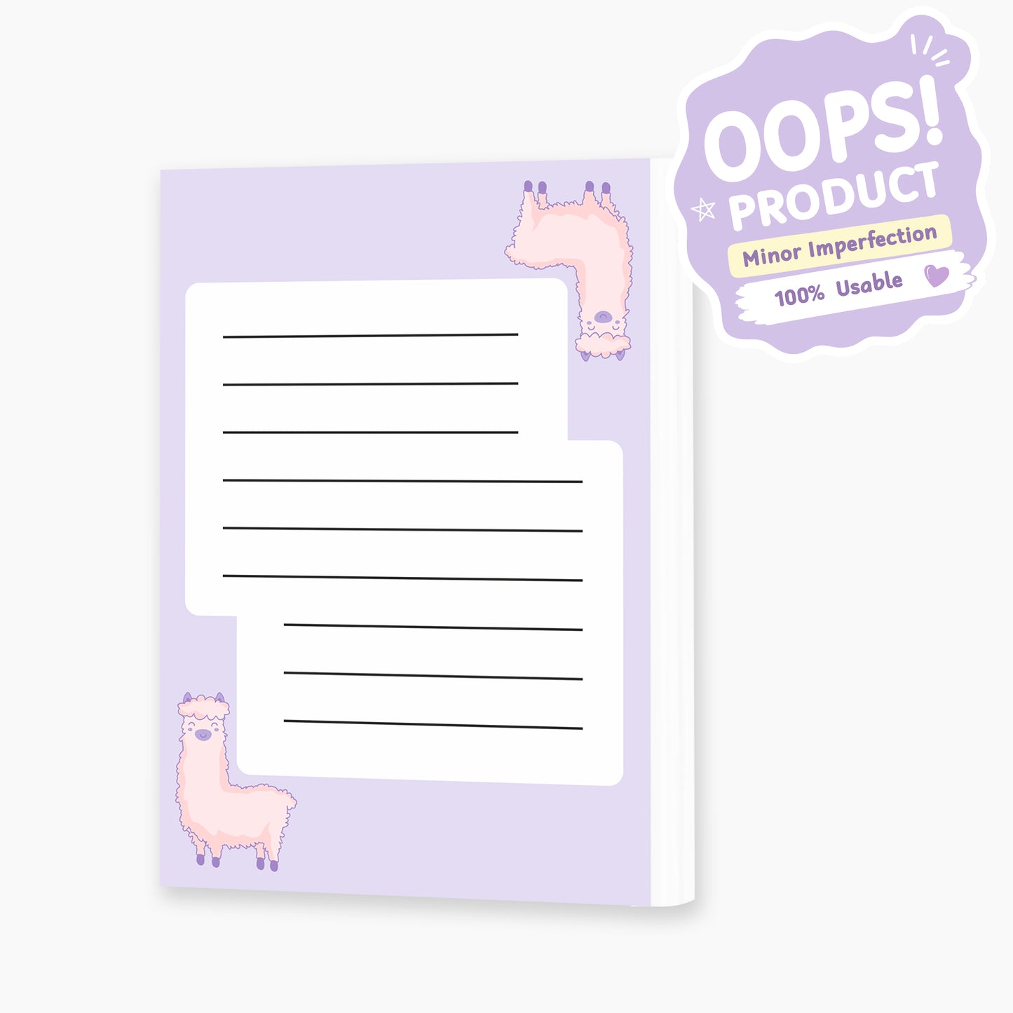 OOPS Edition: Pocket Sized To-Do Notepad (Lama- Purple) – 70 Sheets, 90 GSM Paper (10.5 × 7.5 cm)