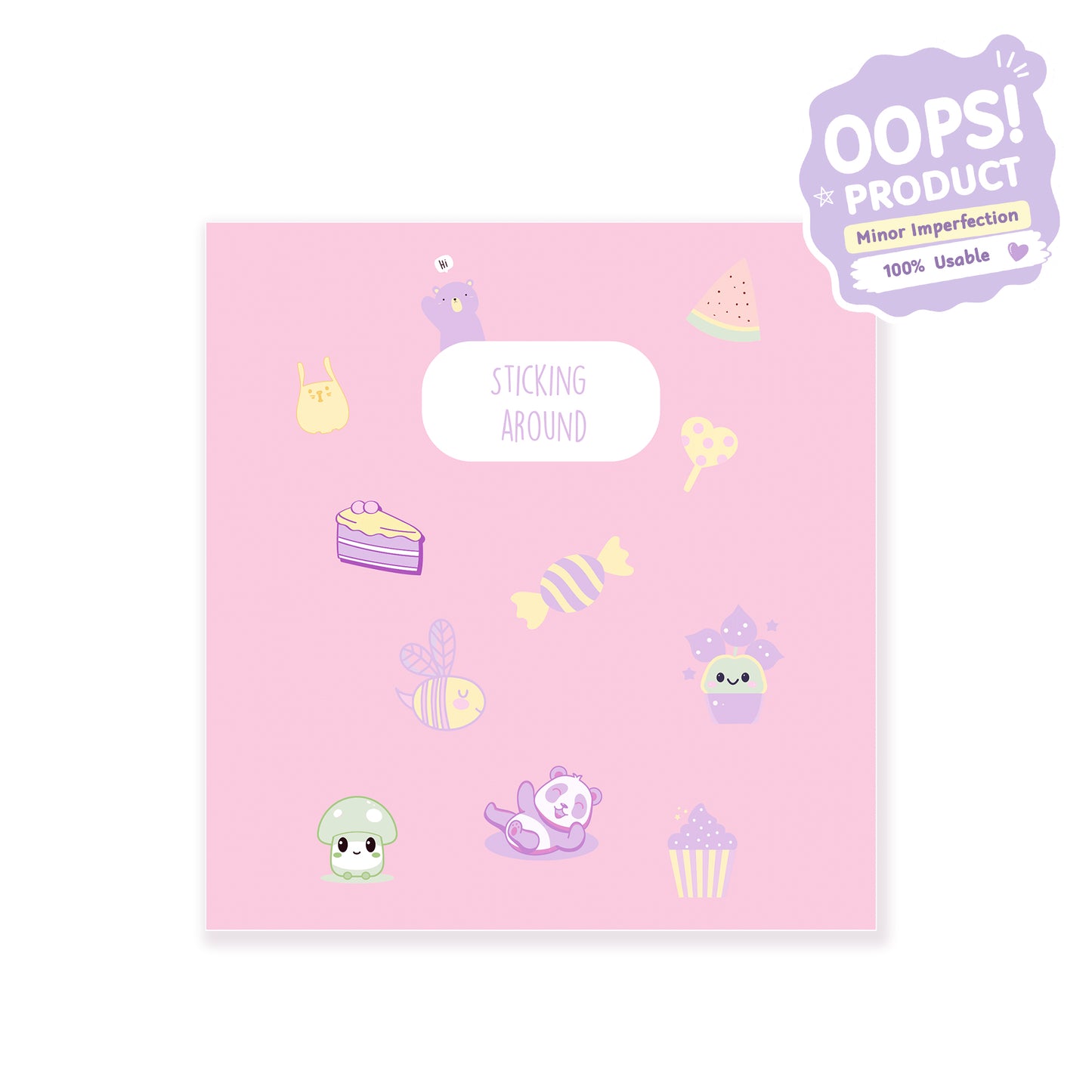 OOPS Edition: 220+ Sticker Book - Sticking Around – 12 Decorative Sticker Sheets for Journals, Laptops & Planners