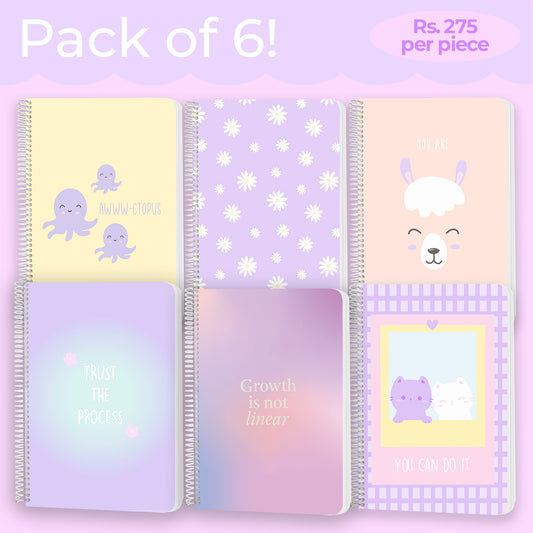 A4 spiral notebooks - Pack of 6