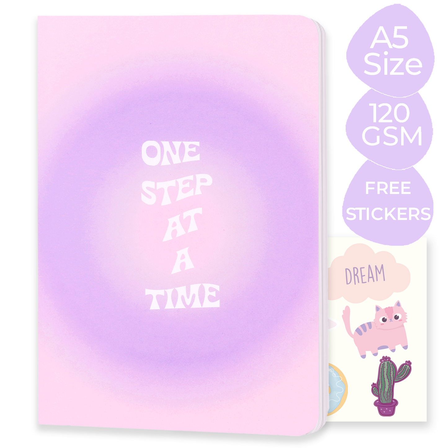 A5 Notebook Bundle - "Follow your heart", "Imperfect" & "One step at a time"