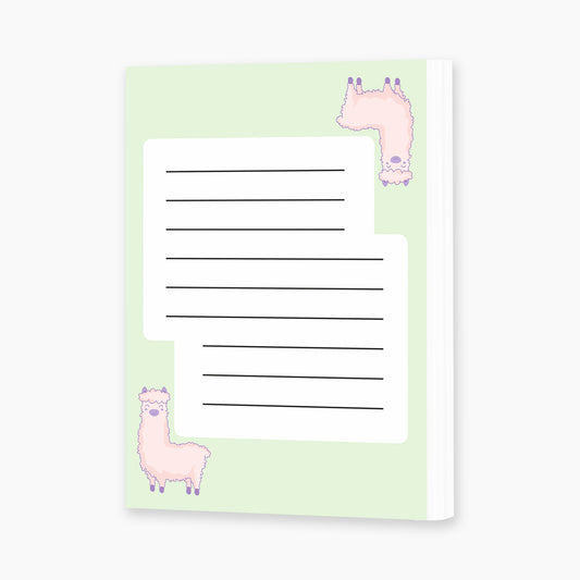 Pocket notepad - Lama (green)