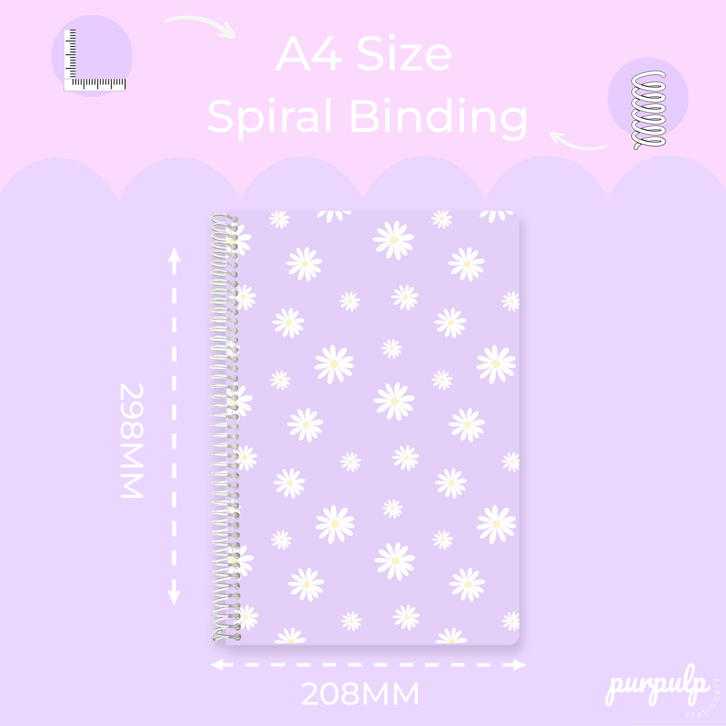 A4 spiral notebooks Bundle - "Awwctopus", "Daisy Dream" & "You are llll-amazing"