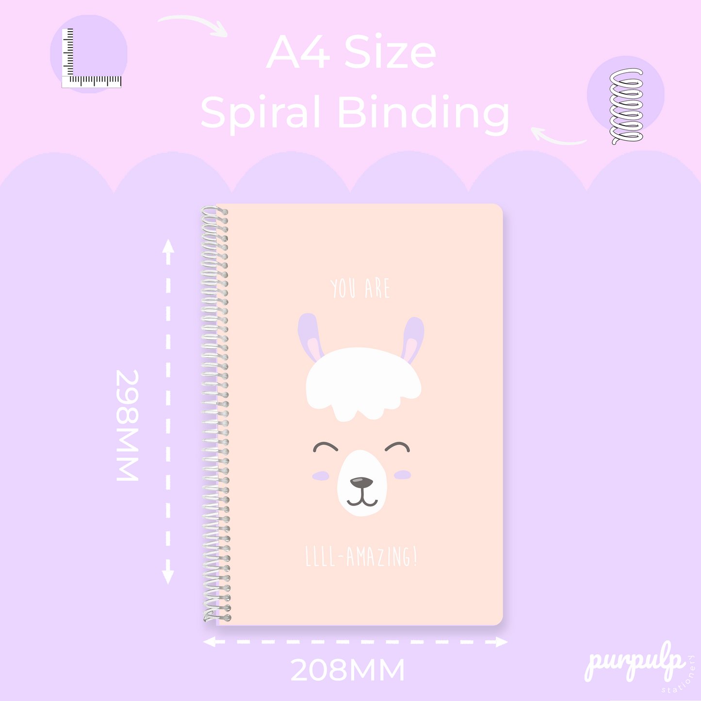 A4 spiral notebook "You are llll-amazing"