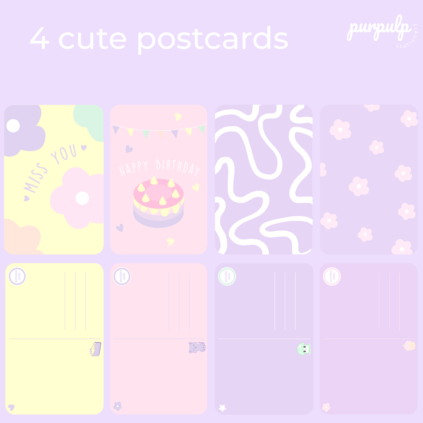 Postcards - Pack of 4