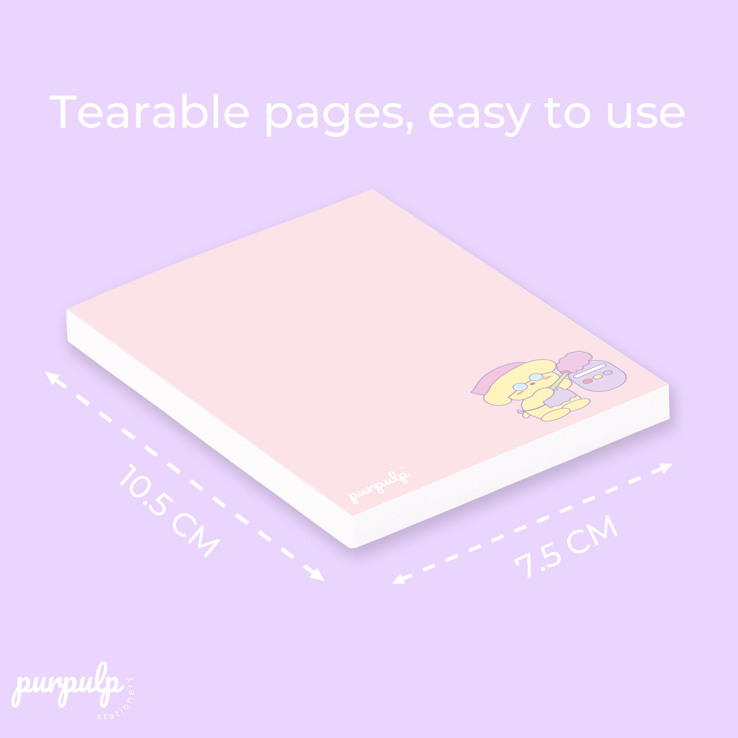 Pocket Sized To-Do Notepad (Cutie Pie) – 70 Sheets, 90 GSM Paper (10.5 × 7.5 cm)