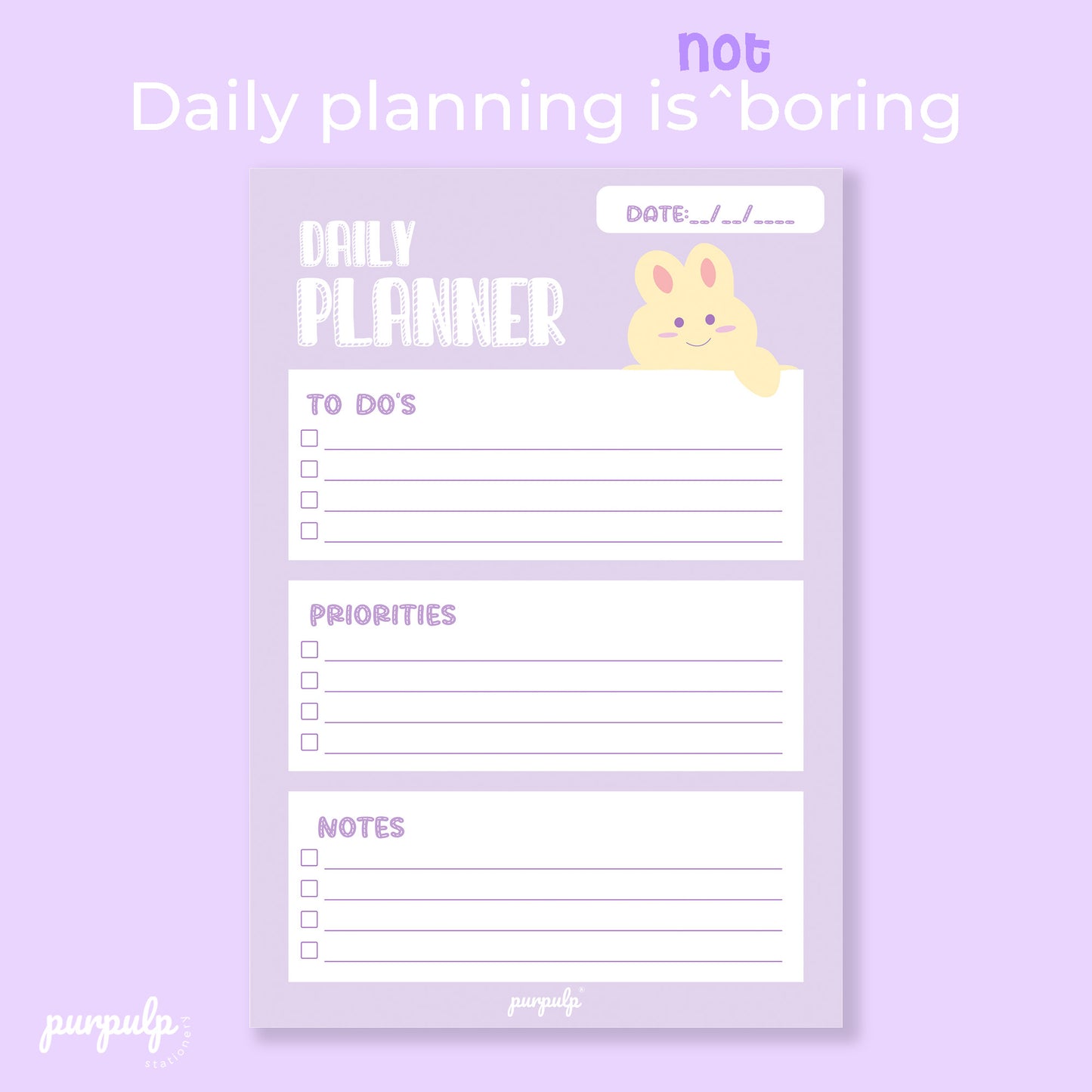 Daily Planner - Busy Bunny