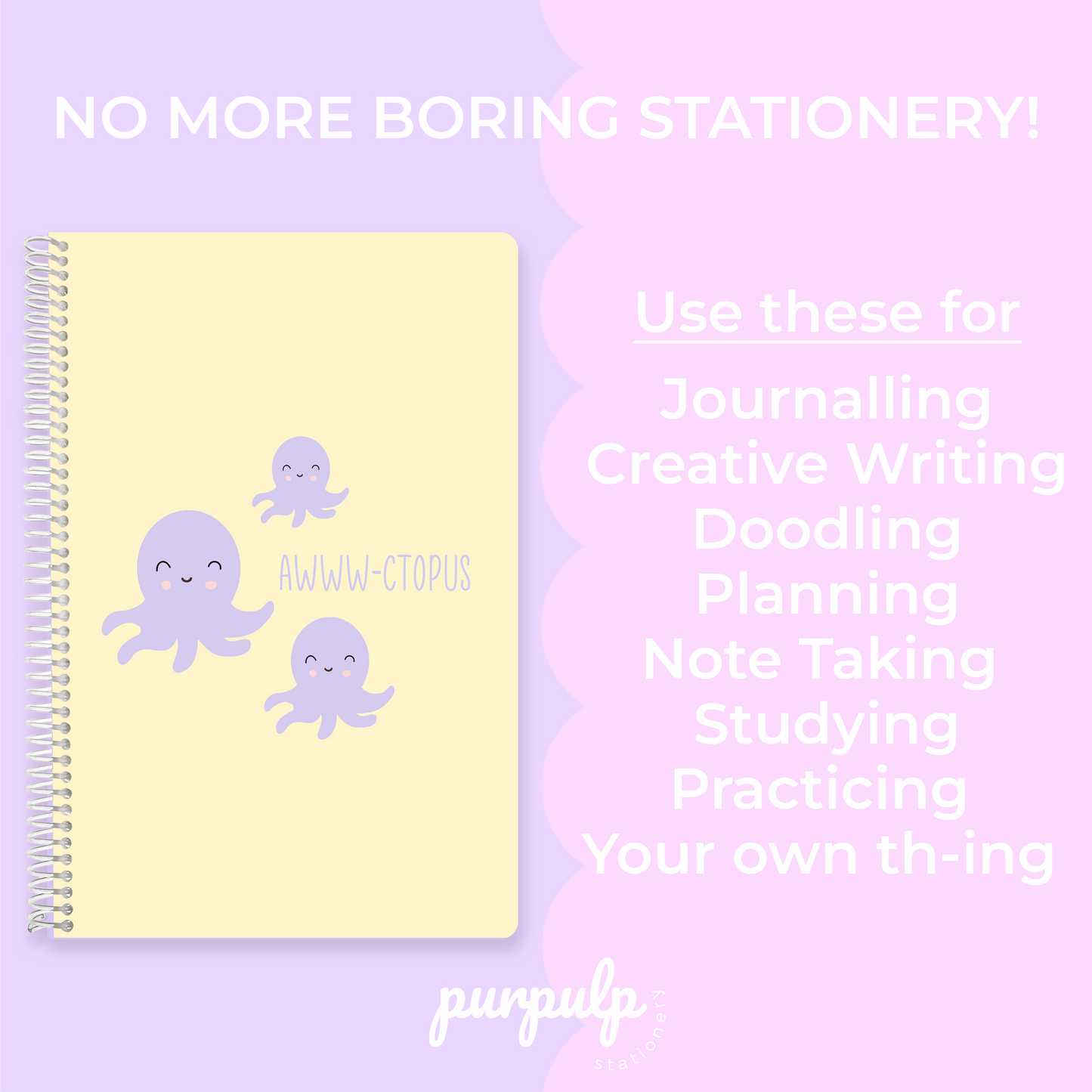 A4 spiral notebook "Awww-ctopus"