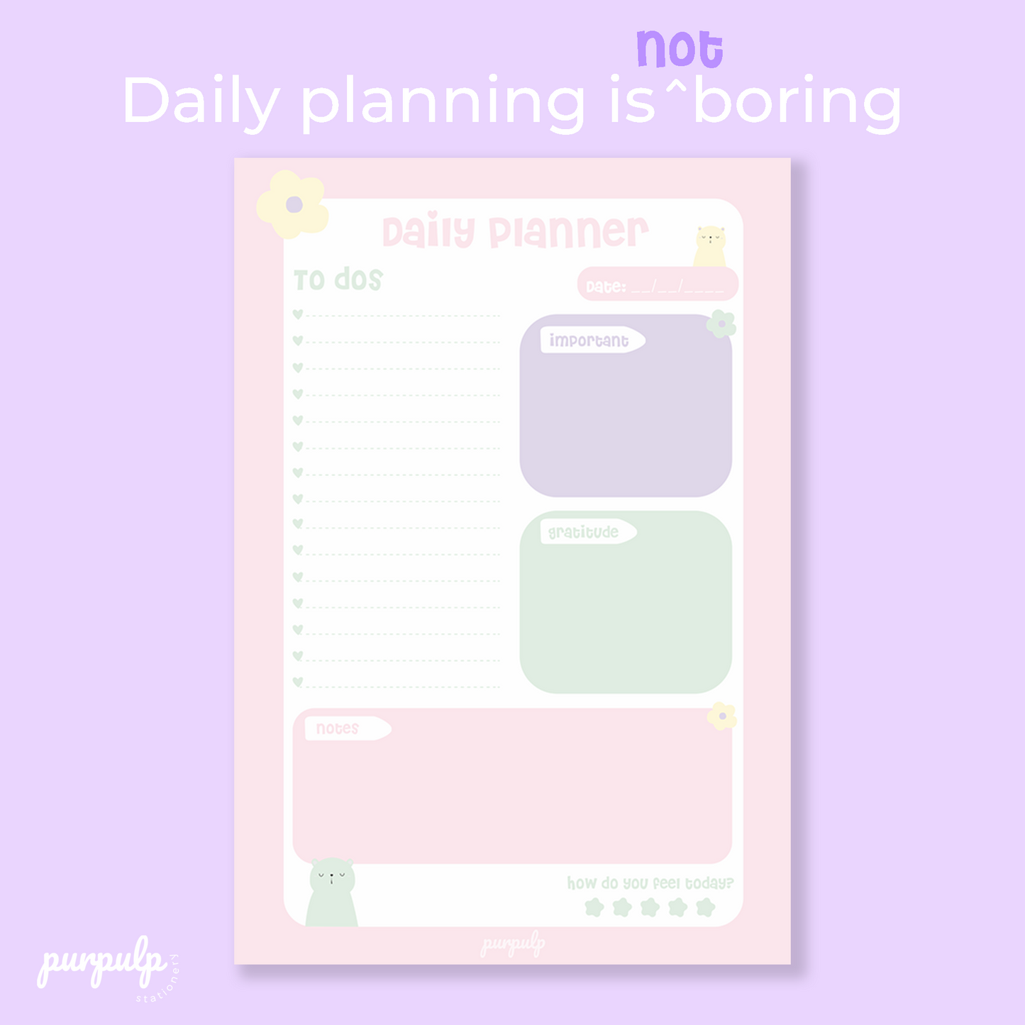 Daily planner - Sunny mood