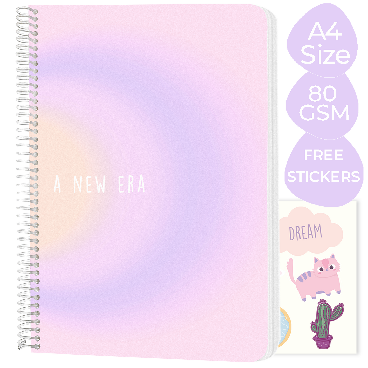 A4 spiral notebooks Bundle - "Trust the process", "Daisy Dream" & "A New era"