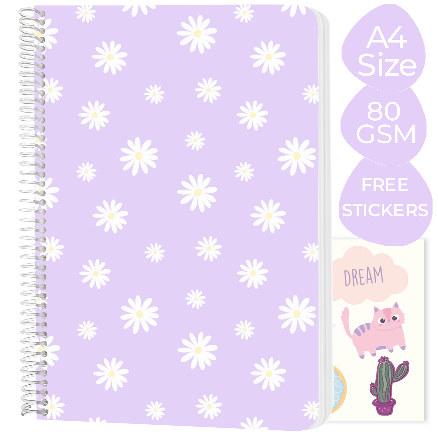 A4 spiral notebooks Bundle - "Awwctopus", "Daisy Dream" & "You are llll-amazing"