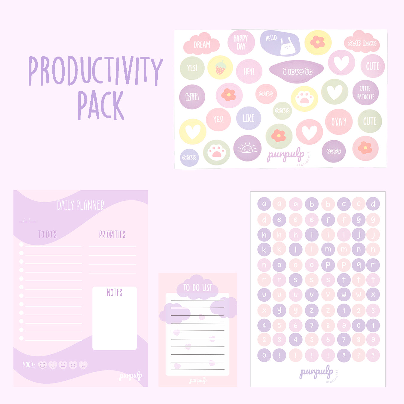 Productivity Packet A5 Sticker Sheet (Productivity Pack) – 21 × 14 cm Decorative Stickers ...