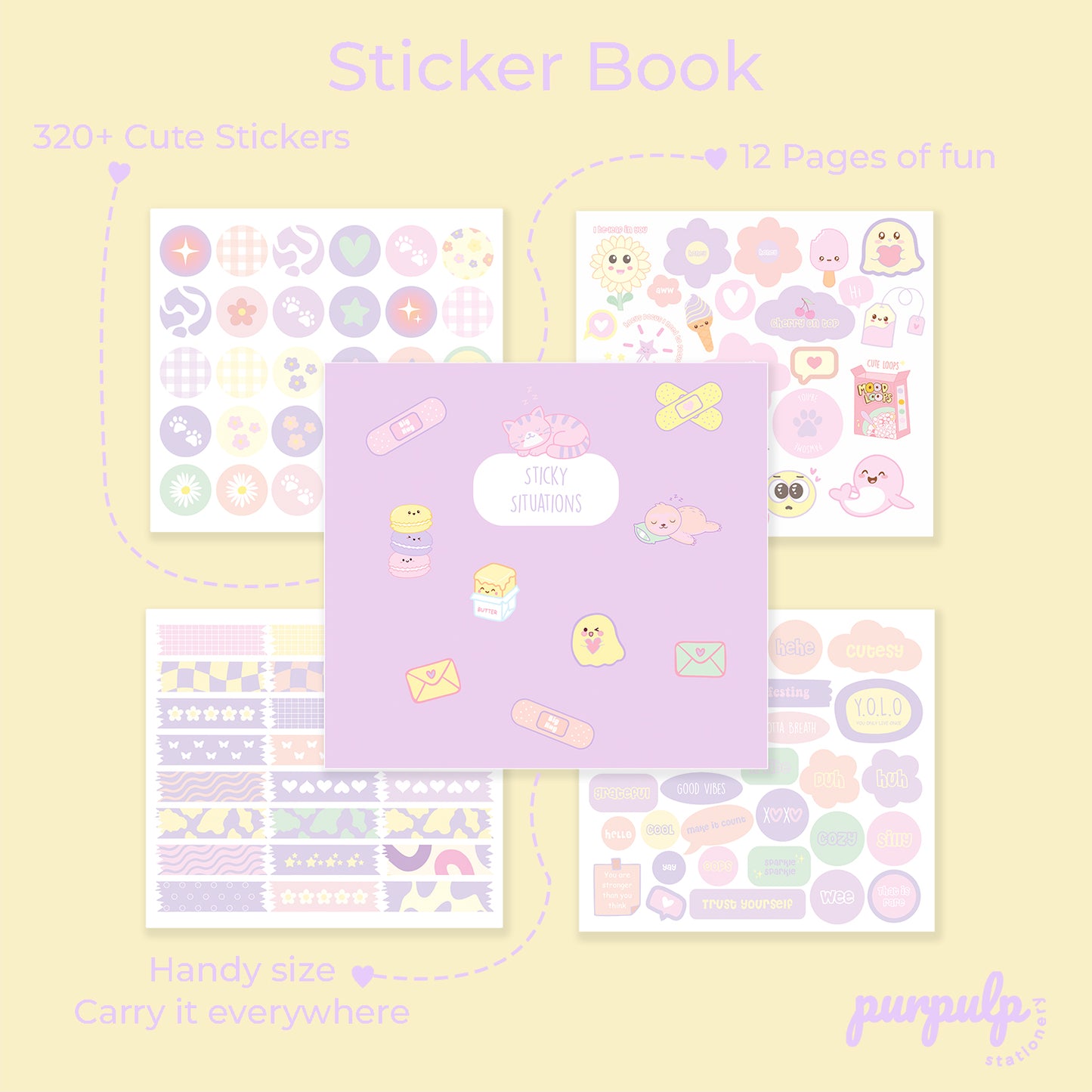 Blushing Beauties Bundle: Undated yearly planner "Dream Big, Little One", Sticker Book, Bookmarks, Gift Bag