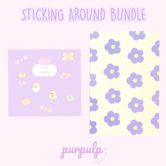 Sticking Around Bundle: A5 Notebook & Sticker Book