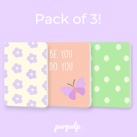 A5 Notebook Bundle - "Sunny Bouquet", "Be you do you" & "Daisies"