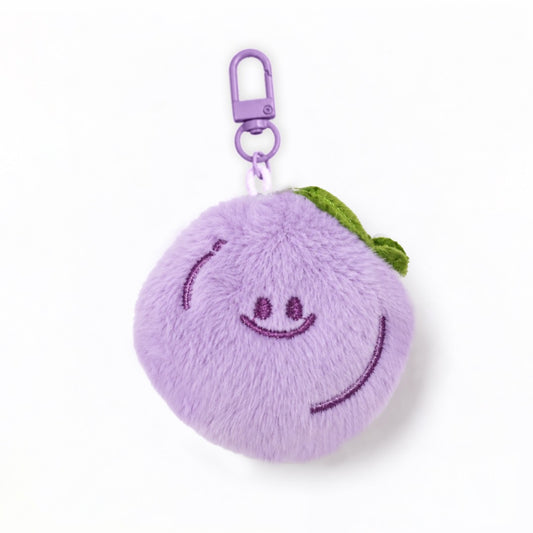 Cute & Soft Keychain Bag Charm - Plum Boo