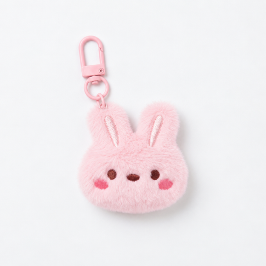 Cute & Soft Keychain Bag Charm - Pudding the Pink Rabbit