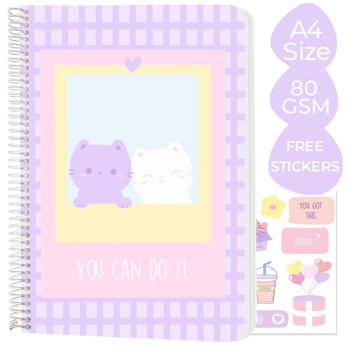 A4 spiral notebooks - Pack of 6