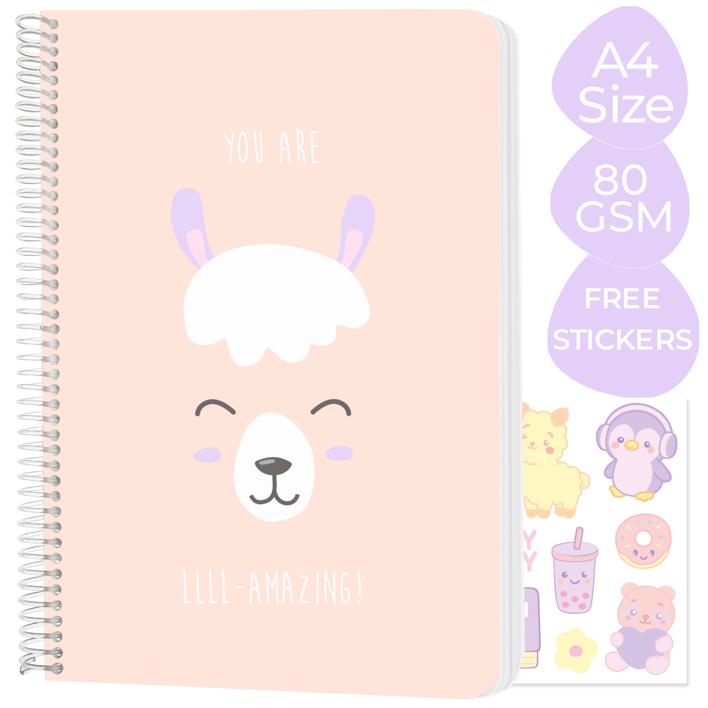 A4 spiral notebooks - Pack of 6