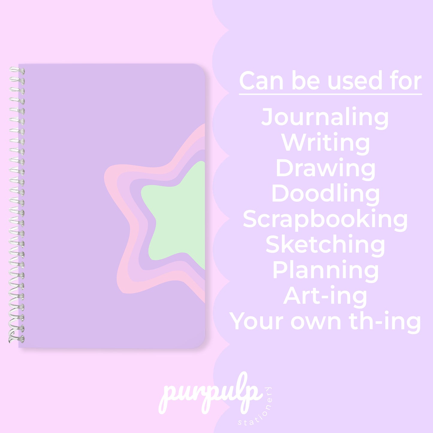 A5 Spiral Softcover Notebook "You are a star" – 160 Pages, 120 GSM Thick Paper (No Bleed-Through)