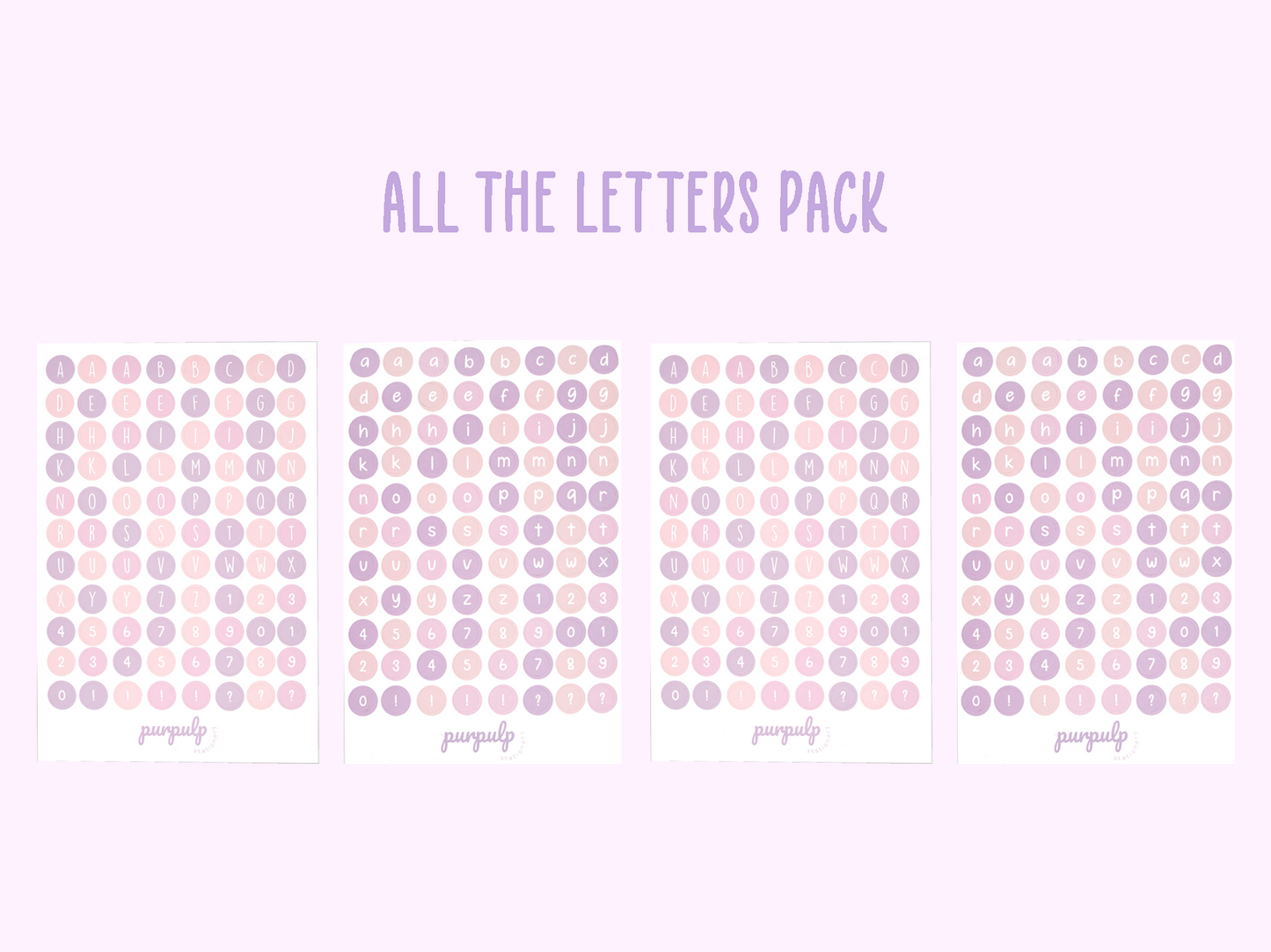 All the letters pack