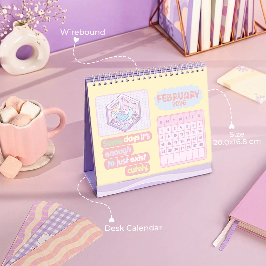 2026 Desk Calendar – Purpulp Stationery