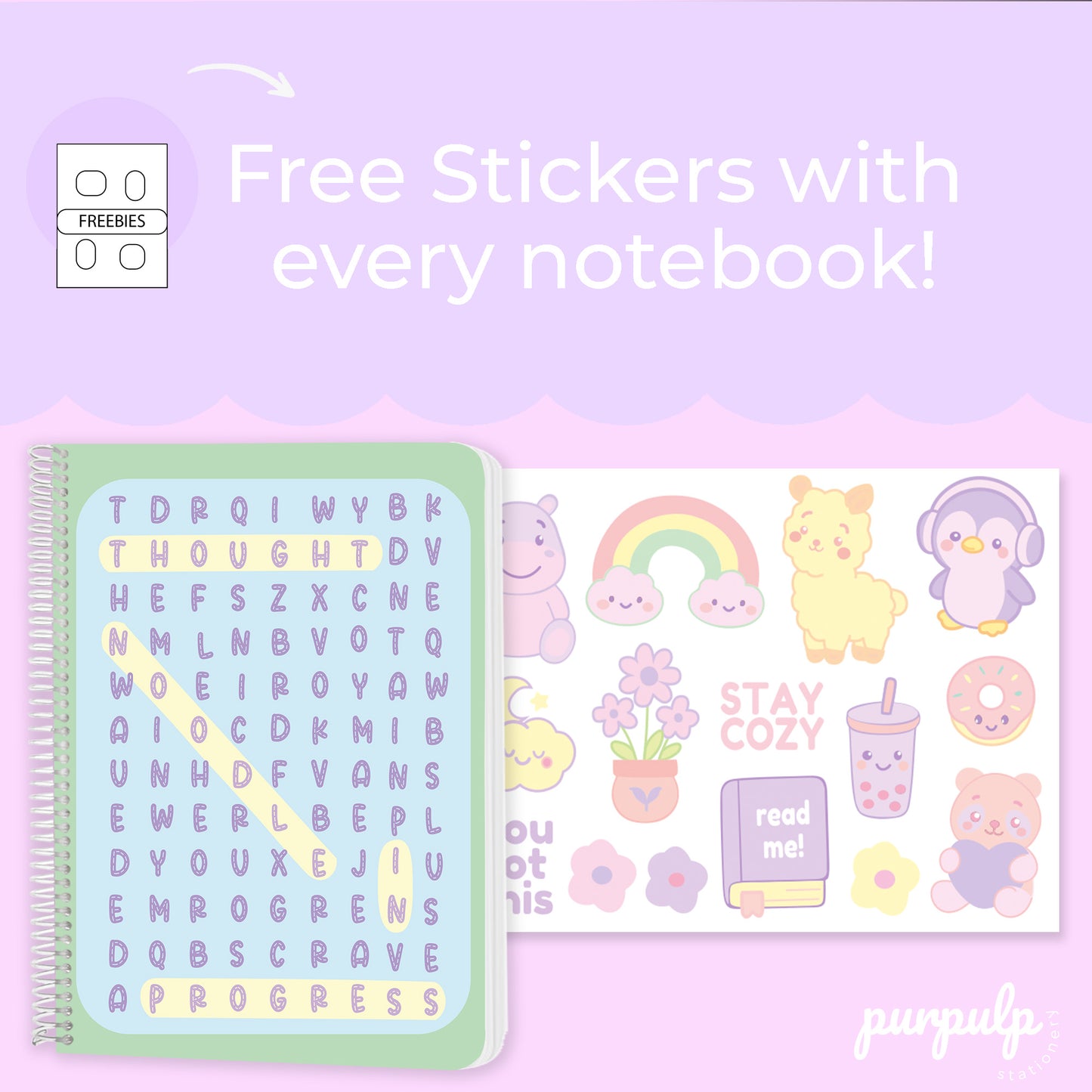 A4 spiral notebook "Thought noodle in progress"