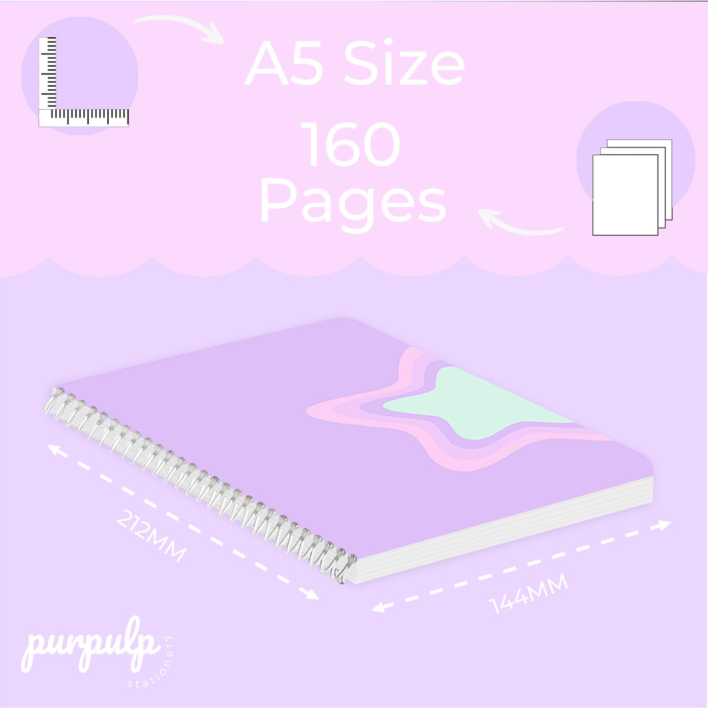 A5 Spiral Softcover Notebook "You are a star" – 160 Pages, 120 GSM Thick Paper (No Bleed-Through)