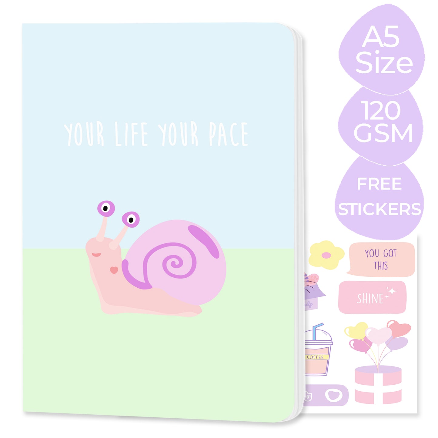 A5 Notebook "Your life your pace''