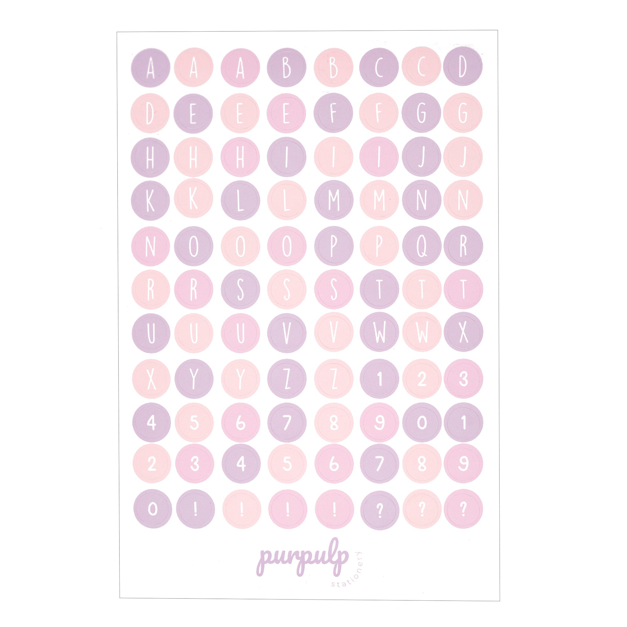 Sticker pack - Lovely letters Caps ON โ Purpulp Stationery