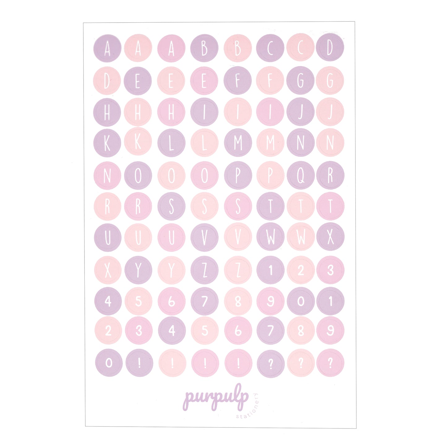 Sticker pack - Lovely letters Caps ON